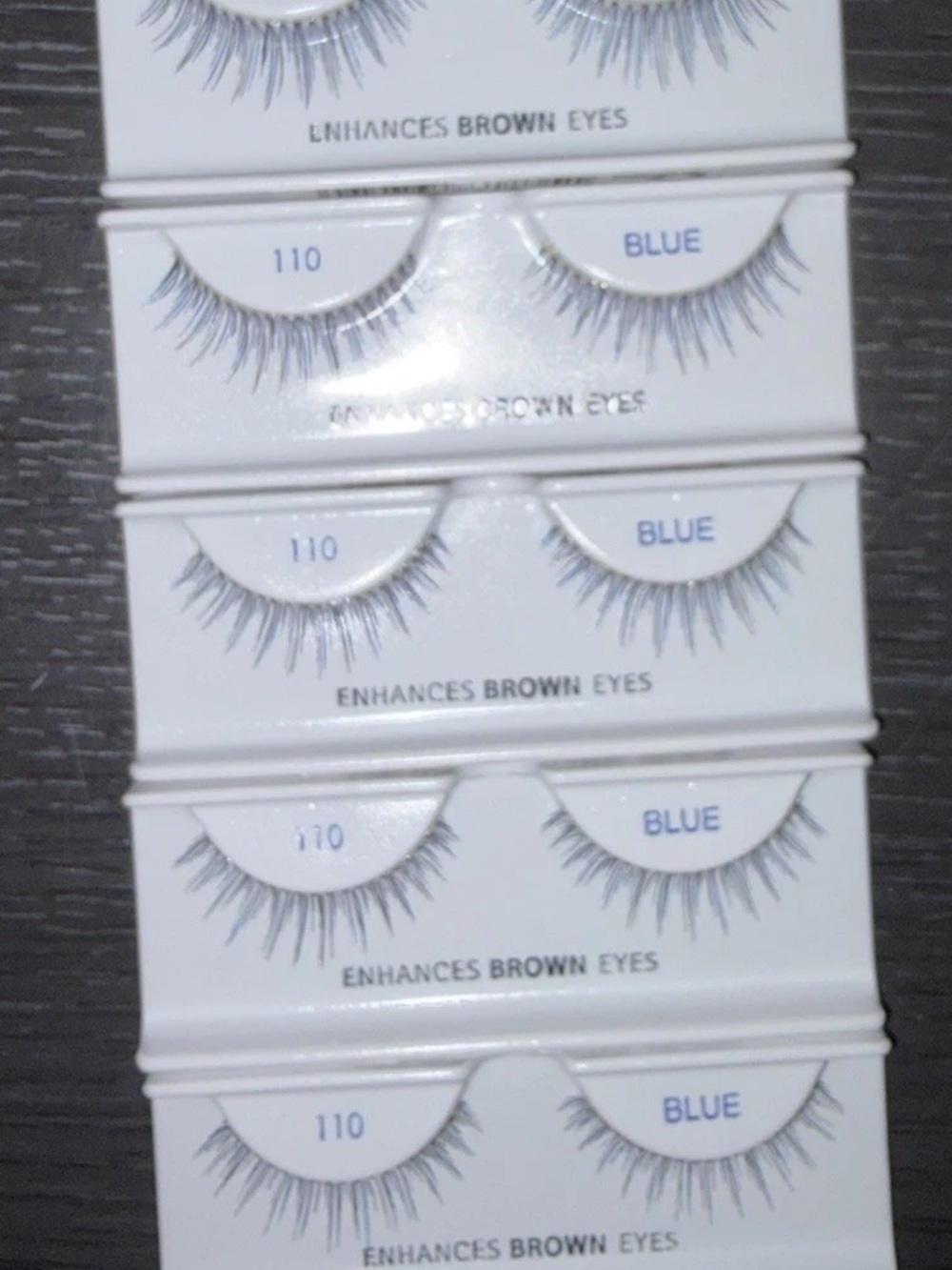 Ardell Color Impact Lash Eyelashes 110 Blue Out Of Package New Lot Of 5